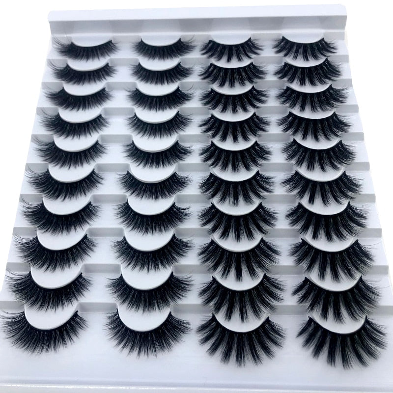 New 20 pairs natural false eyelashes fake lashes long makeup 3d mink eyelashes eyelash extension Rswank