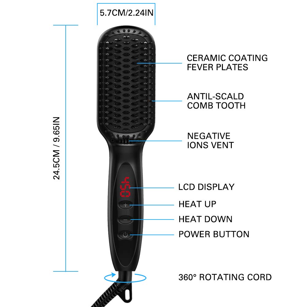 Hot Comb Hair Straighteners Brush Women Hair Styler
