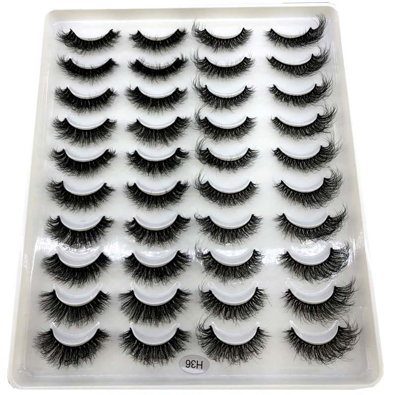 New 20 pairs natural false eyelashes fake lashes long makeup 3d mink eyelashes eyelash extension Rswank