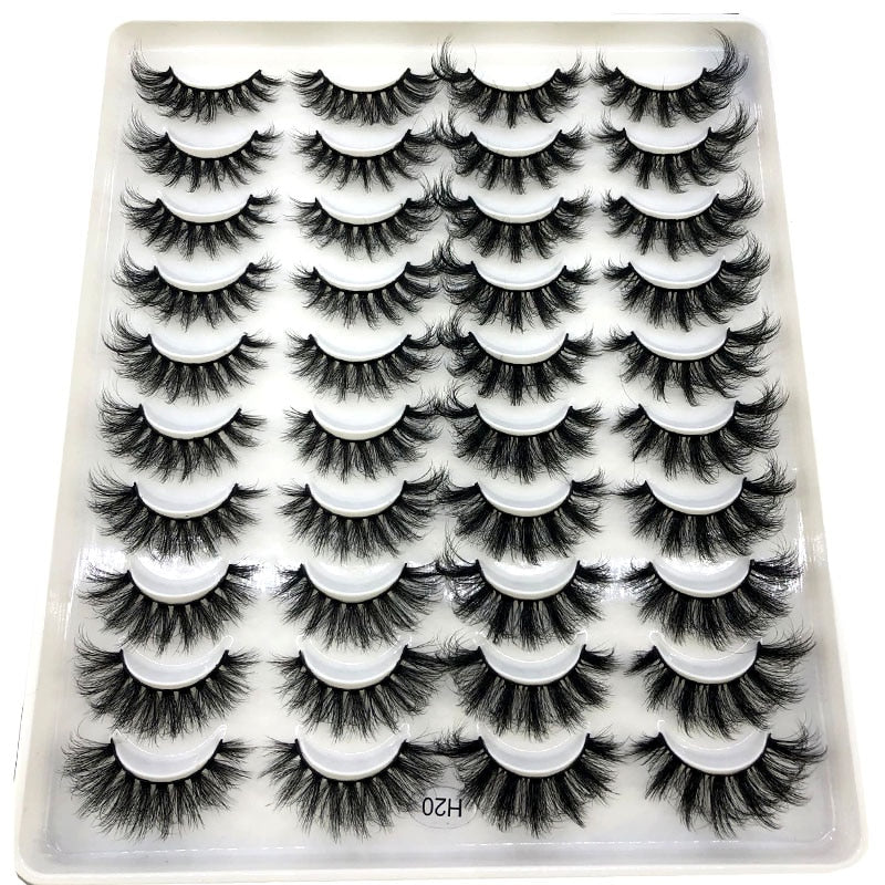 New 20 pairs natural false eyelashes fake lashes long makeup 3d mink eyelashes eyelash extension Rswank