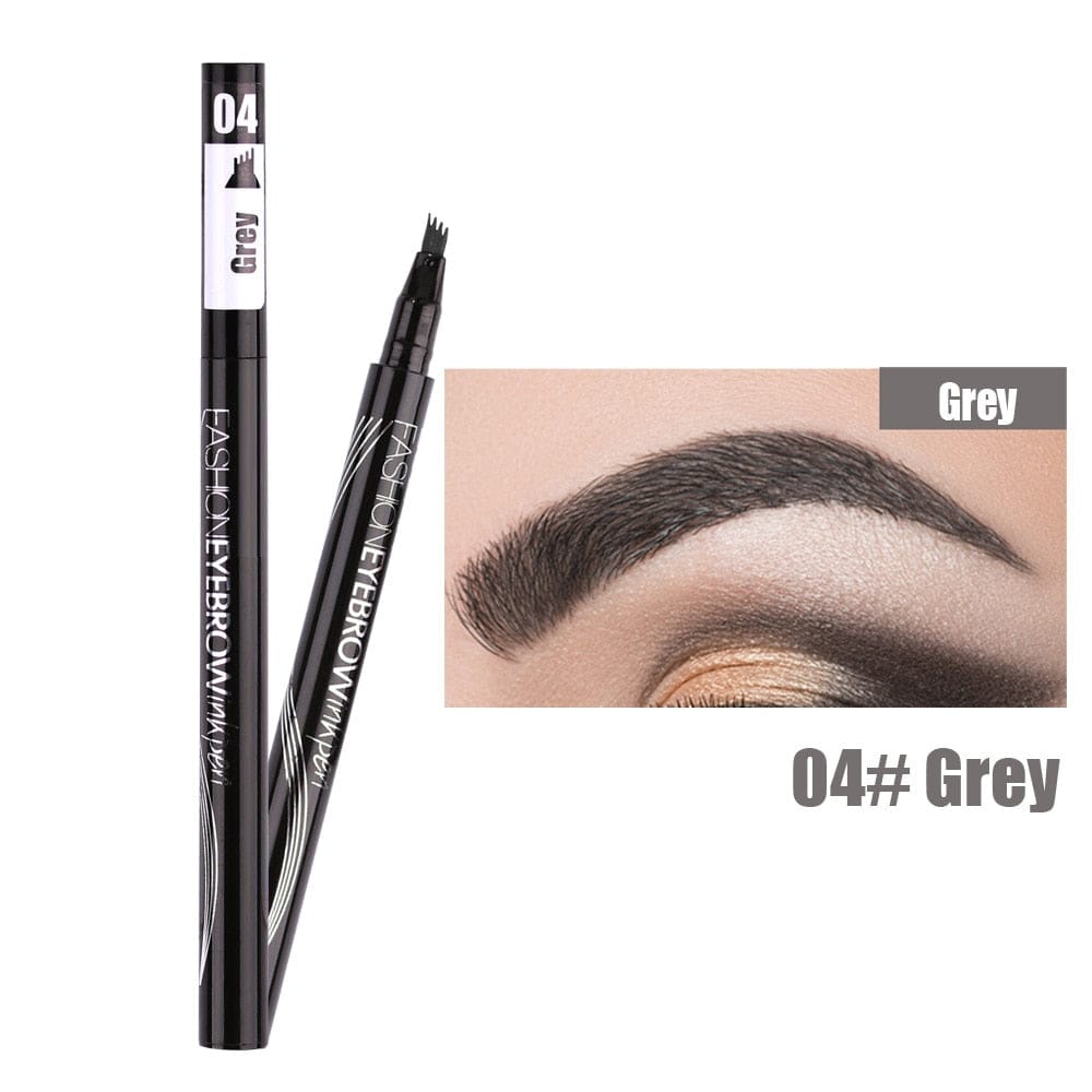 Waterproof Natural Eyebrow Pen Four-claw Eye Brow Tint Makeup three Colors Eyebrow Pencil Brown Black Grey Brush Cosmetics Rswank