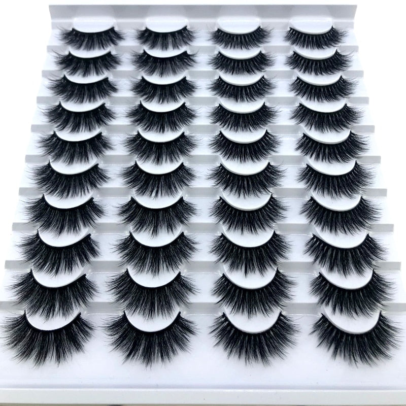 New 20 pairs natural false eyelashes fake lashes long makeup 3d mink eyelashes eyelash extension Rswank