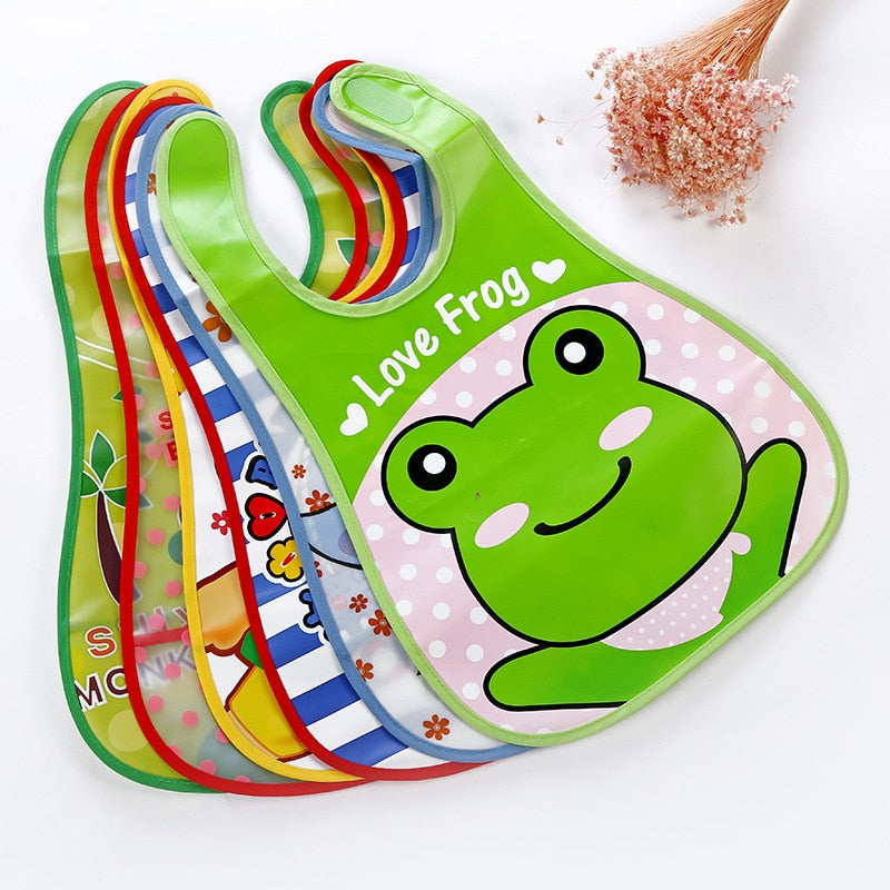 VDOGRIR 2021 New Baby Waterproof Bibs Waterproof Long Sleeve Scarf Kids Children Baby Toddler Feeding Drawing Cute Cartoon Bibs Rswank