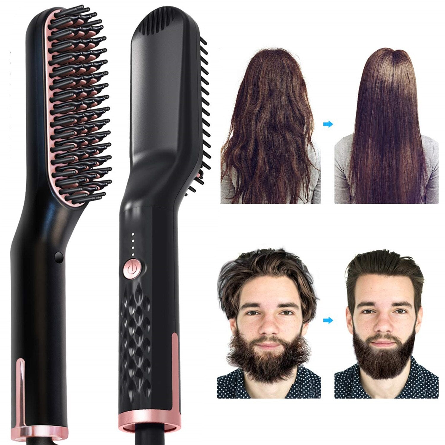 Men Beard Straightener Brush Multifunctional Hair Straightener