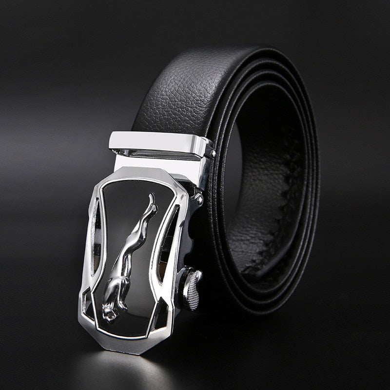 Men Belt Metal Luxury Brand Automatic Buckle Leather High Quality Belts Rswank