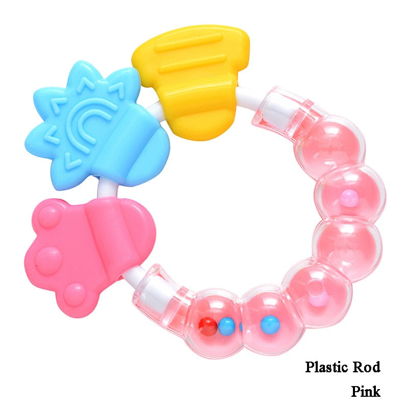 2022 Baby Rattles Toys Newborn Baby Rattles Teether Toy Teeth Biting Rswank