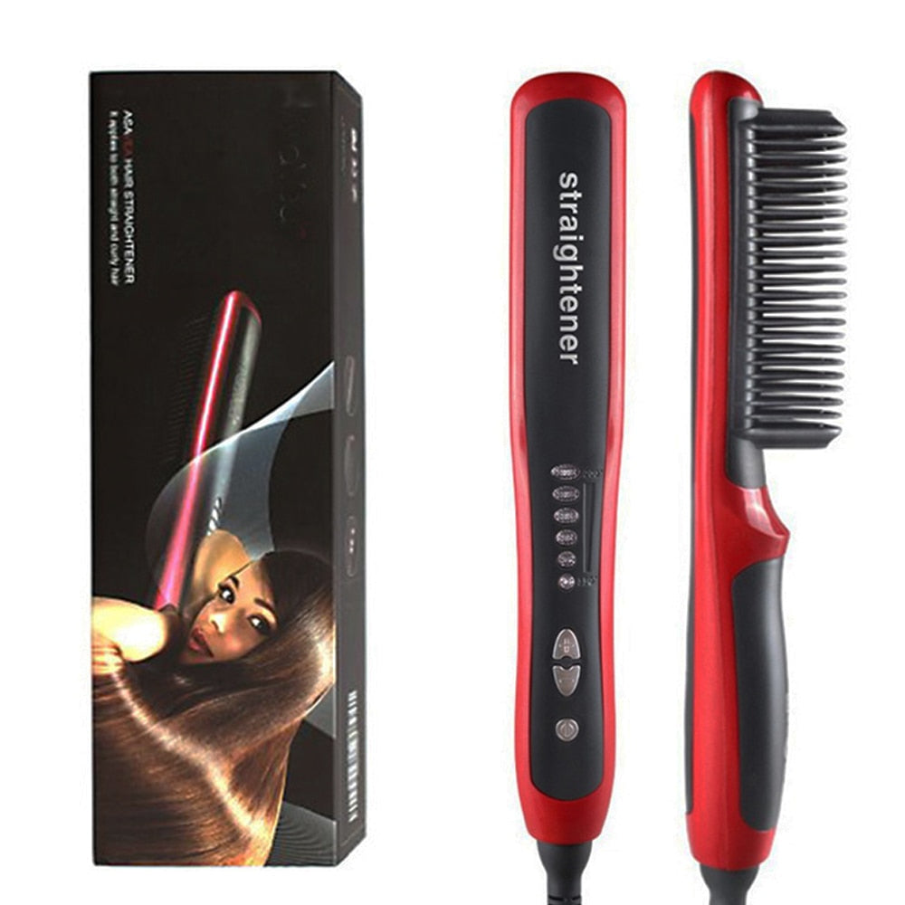 Hot Comb Hair Straighteners Brush Women Hair Styler