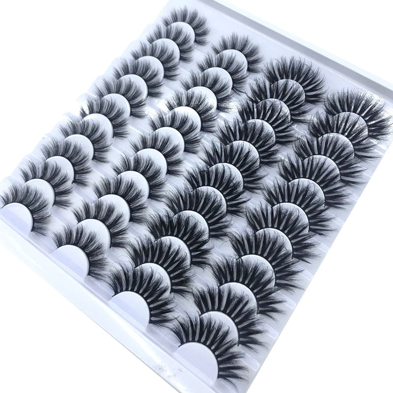 New 20 pairs natural false eyelashes fake lashes long makeup 3d mink eyelashes eyelash extension Rswank