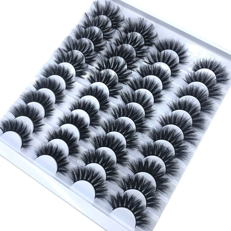 New 20 pairs natural false eyelashes fake lashes long makeup 3d mink eyelashes eyelash extension Rswank