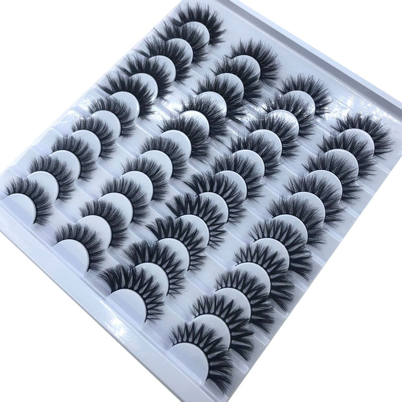 New 20 pairs natural false eyelashes fake lashes long makeup 3d mink eyelashes eyelash extension Rswank