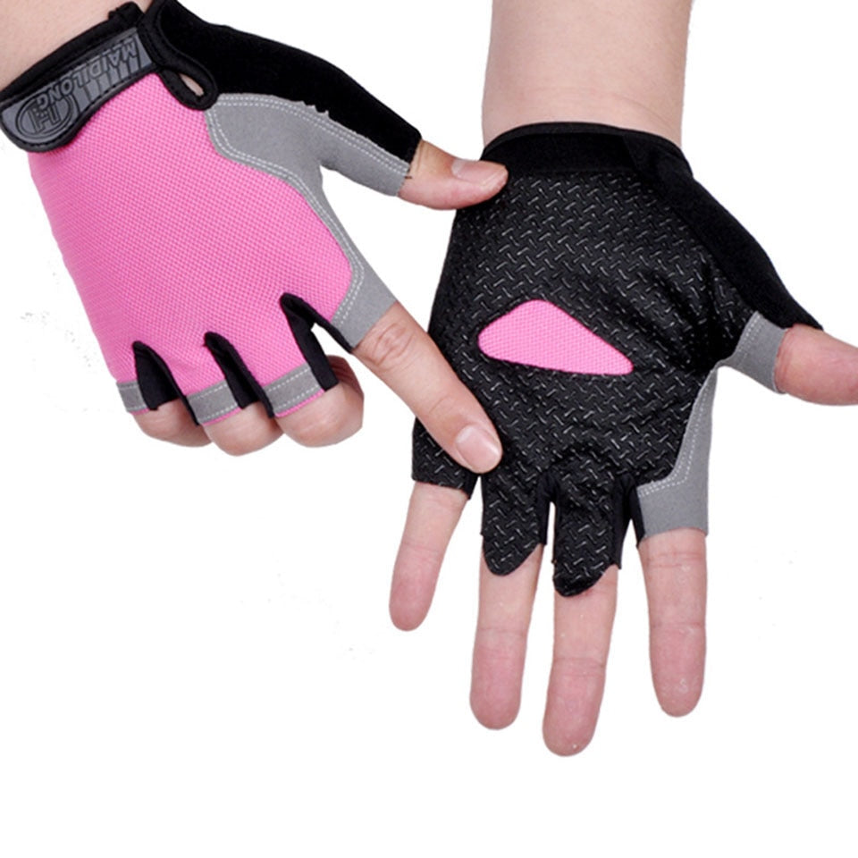 HOT Cycling Anti-slip Anti-sweat Men Women Half Finger Gloves Breathable Anti-shock Sports Gloves Bike Bicycle Glove Rswank