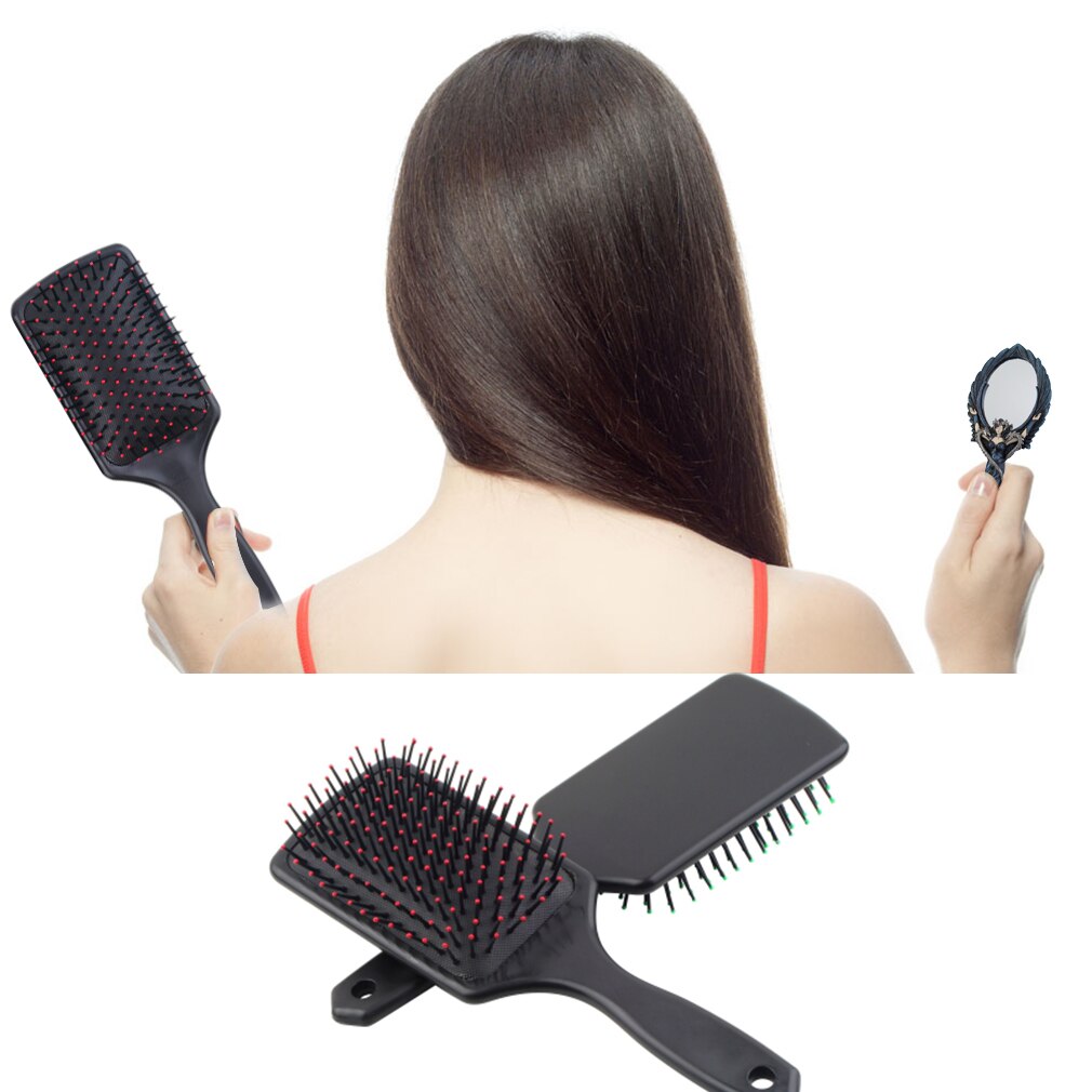 Professional Plastic Healthy Hair Loss Paddle Cushion Hair Scalp Massage Brush Hair Brush Comb Salon Hair Styling Tool