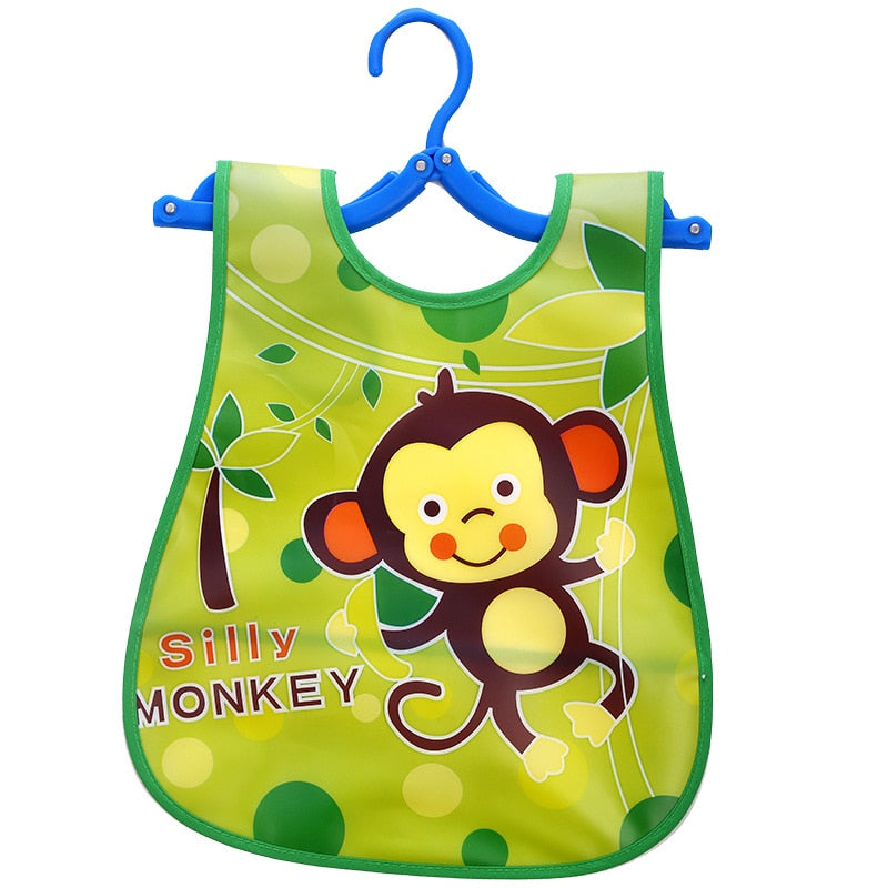 VDOGRIR 2021 New Baby Waterproof Bibs Waterproof Long Sleeve Scarf Kids Children Baby Toddler Feeding Drawing Cute Cartoon Bibs Rswank