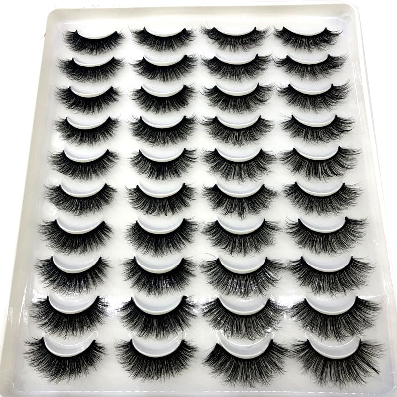 New 20 pairs natural false eyelashes fake lashes long makeup 3d mink eyelashes eyelash extension Rswank