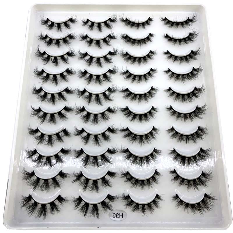 New 20 pairs natural false eyelashes fake lashes long makeup 3d mink eyelashes eyelash extension Rswank