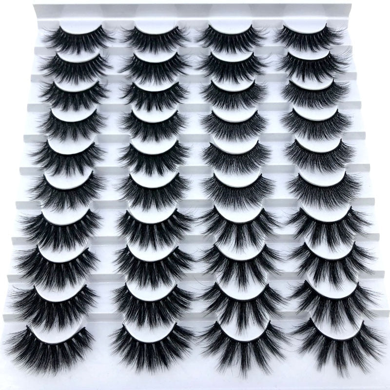 New 20 pairs natural false eyelashes fake lashes long makeup 3d mink eyelashes eyelash extension Rswank