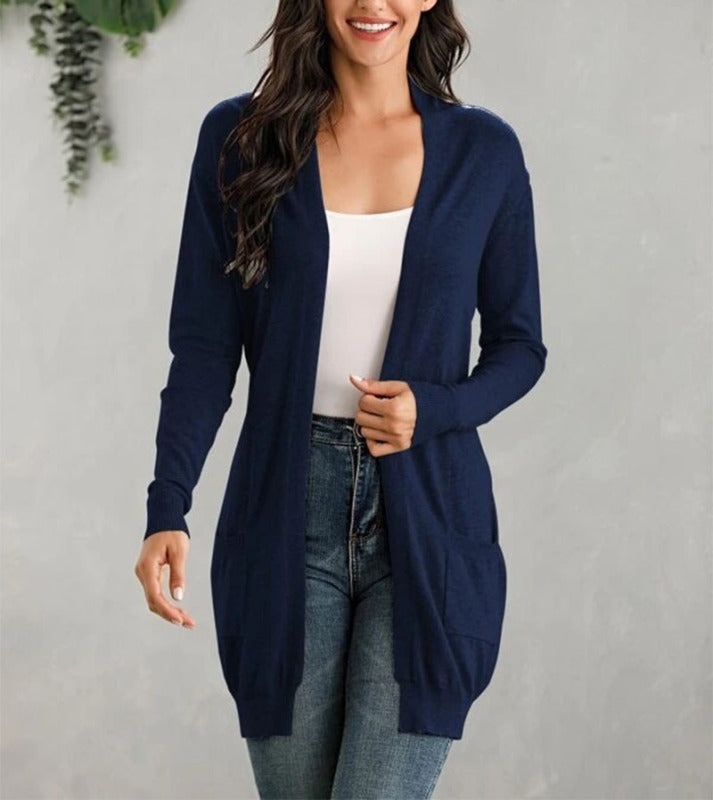 women's long sleeve knitted cardigan cardigan kakaclo