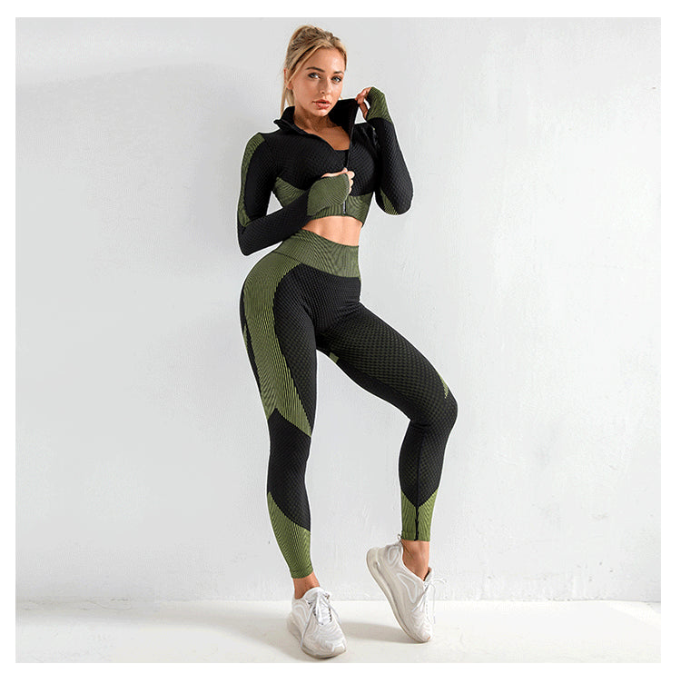 Yoga Set(Bra, Pant, Pullover) FashionExpress