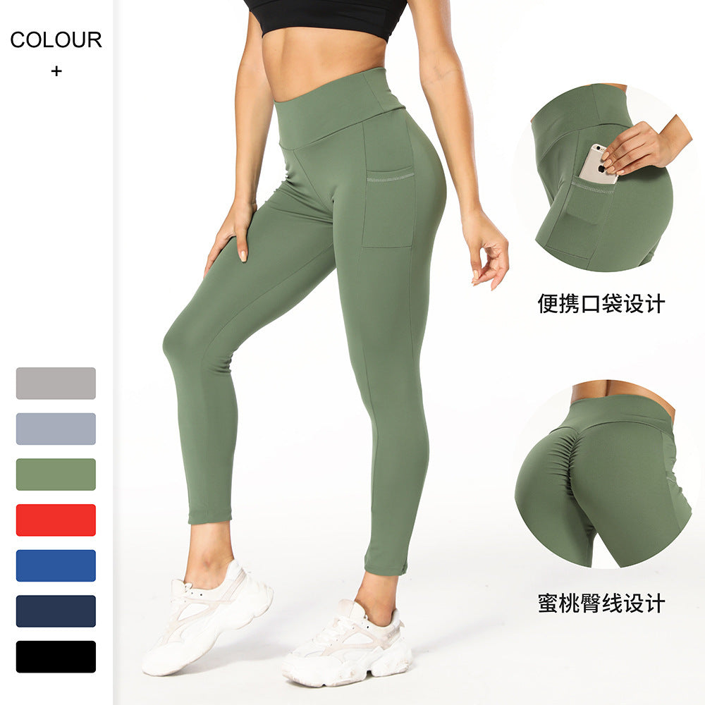 spot fashion splicing high waist yoga pants, sports fitness, slim hip lifting leggings, women&