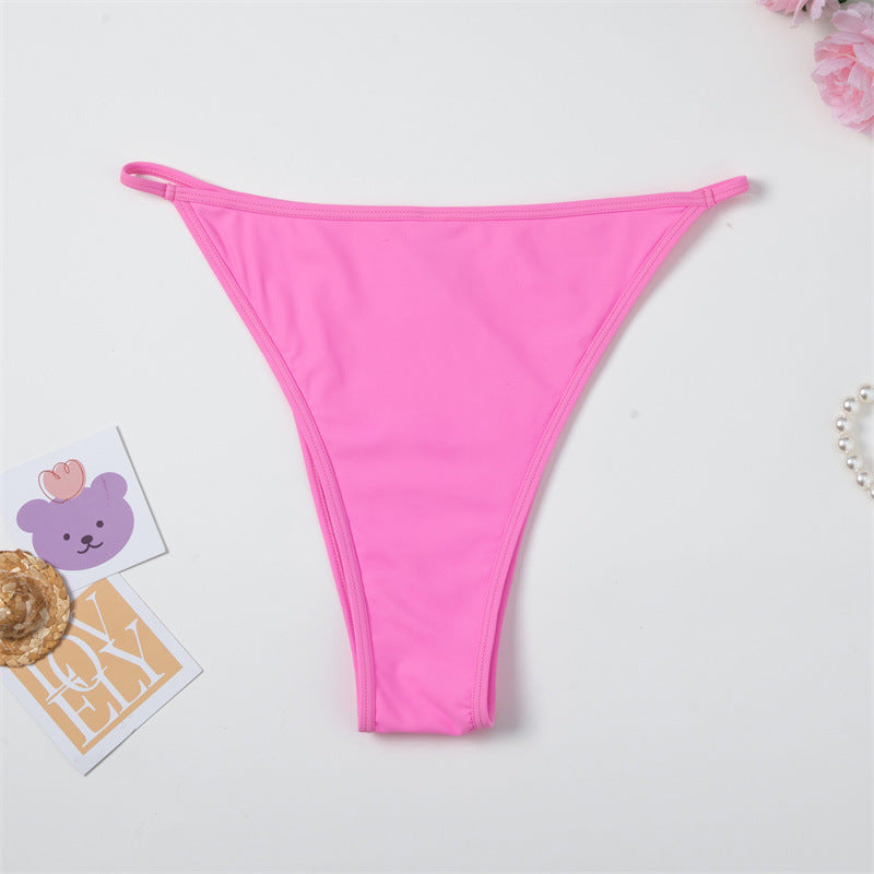 Plus Size Diamond Sexy Breathable T Back Bikini Swimming Trunks