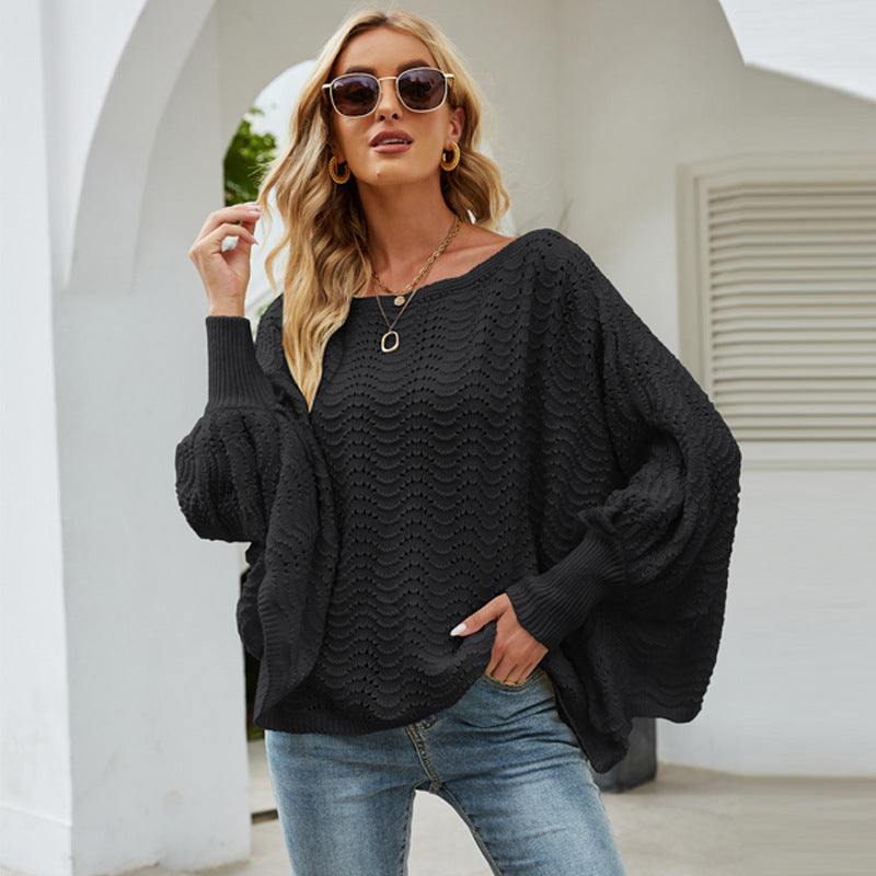 V-Neck  Long Sleeved Pullover Sweater FashionExpress