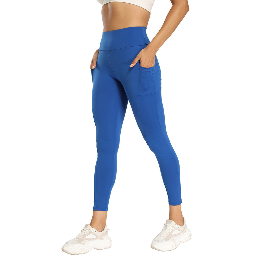 spot fashion splicing high waist yoga pants, sports fitness, slim hip lifting leggings, women&