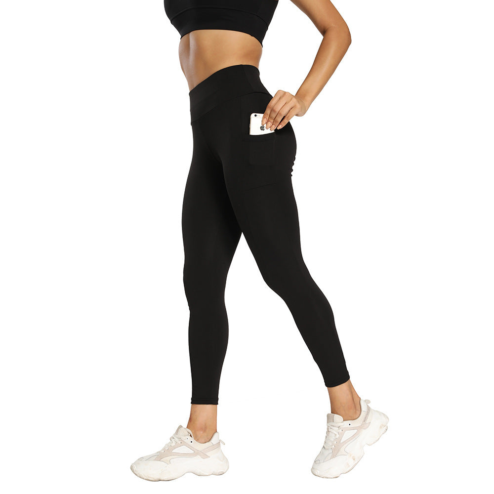 spot fashion splicing high waist yoga pants, sports fitness, slim hip lifting leggings, women&