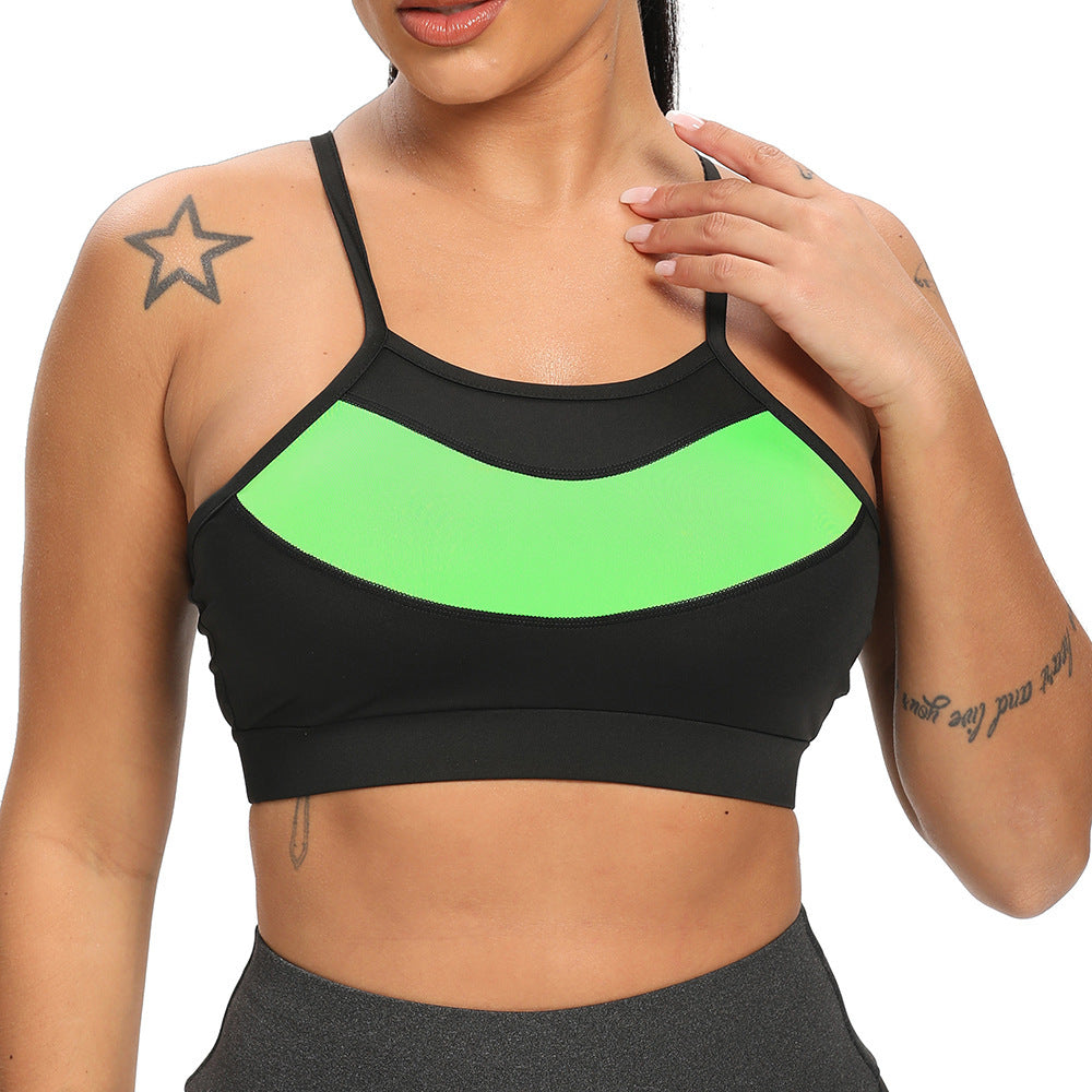 splicing contrast color sports Yoga Pants slim fit breathable Yoga Pants Set FashionExpress