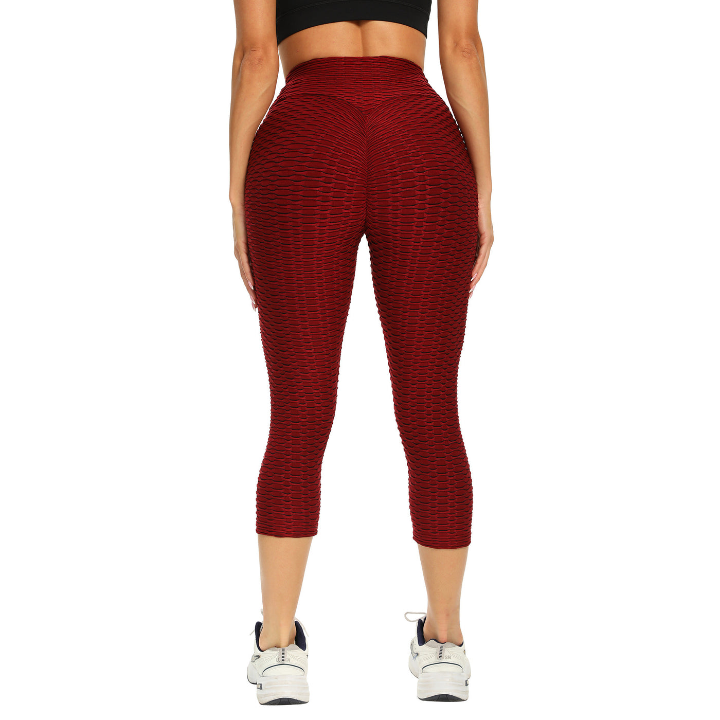 Summer new  sales  7-point color contrast jacquard Yoga Pants leisure fitness Leggings women FashionExpress