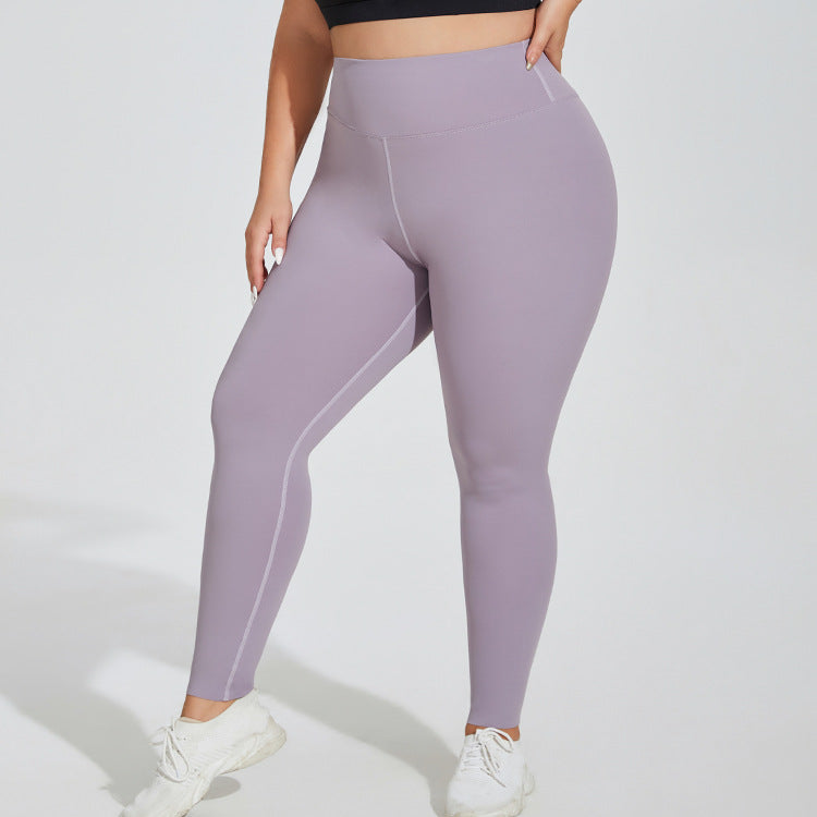 Plus Size Yoga Pants High Waist Hip Lift Seamless Cloud Sense Women Fitness Sportswear Quick Drying Tights Cropped Trousers