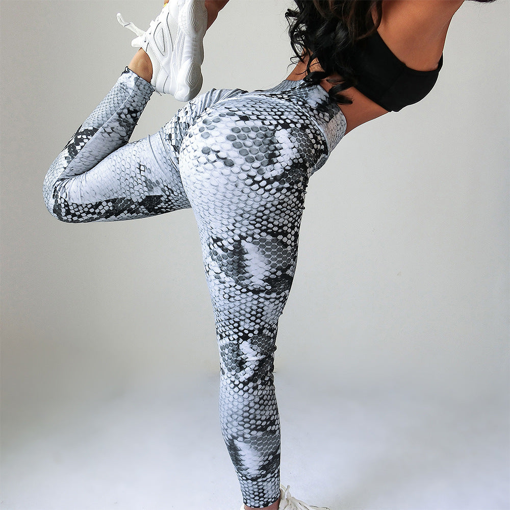 Wish   new Snake Print Capris casual Leggings Yoga Pants FashionExpress