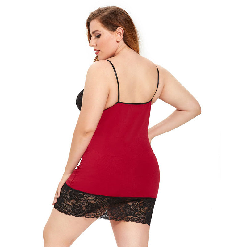 Plus Size Sexy Sleepwear Sexy Lingerie Sexy Lace Backless Pajamas