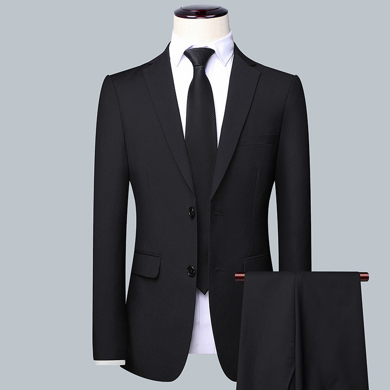 Men's suit set three-piece slim suit male business career is fitted with groom groom wedding dress