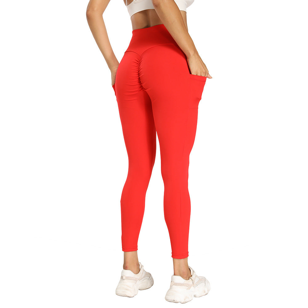 spot fashion splicing high waist yoga pants, sports fitness, slim hip lifting leggings, women&