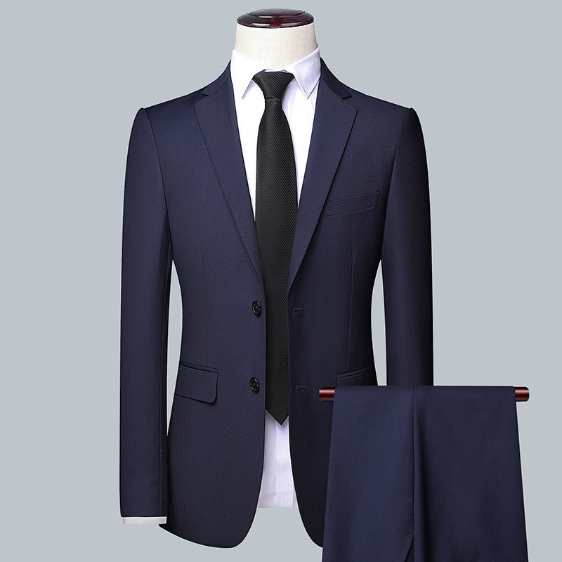 Men's suit set three-piece slim suit male business career is fitted with groom groom wedding dress