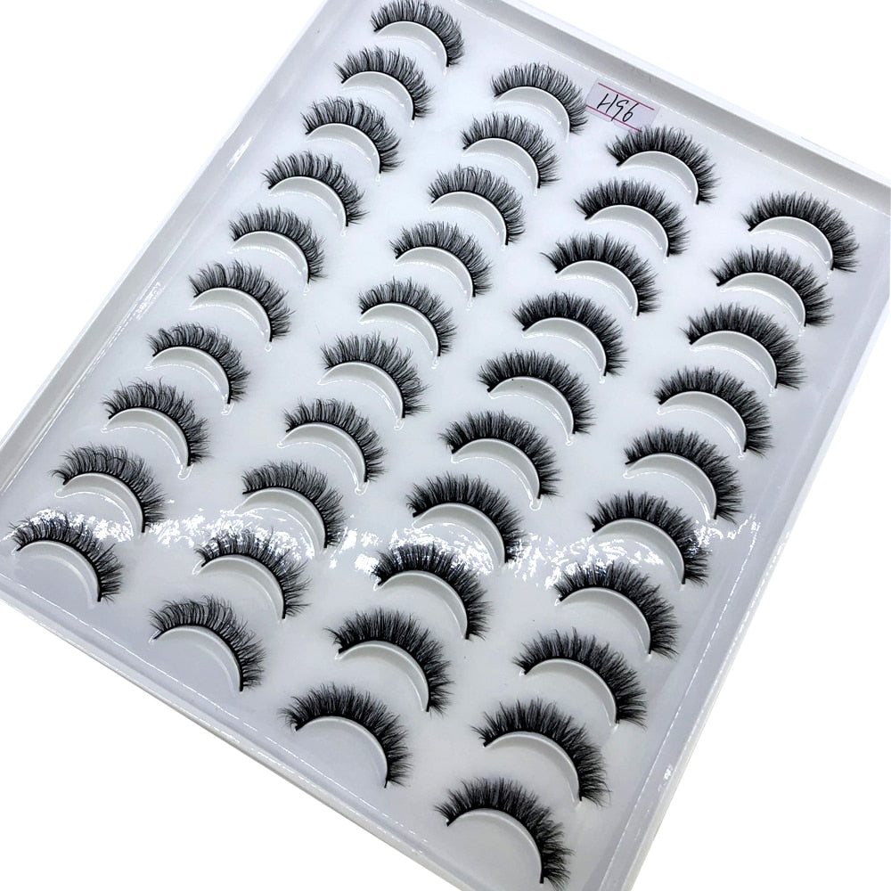 New 20 pairs natural false eyelashes fake lashes long makeup 3d mink eyelashes eyelash extension Rswank