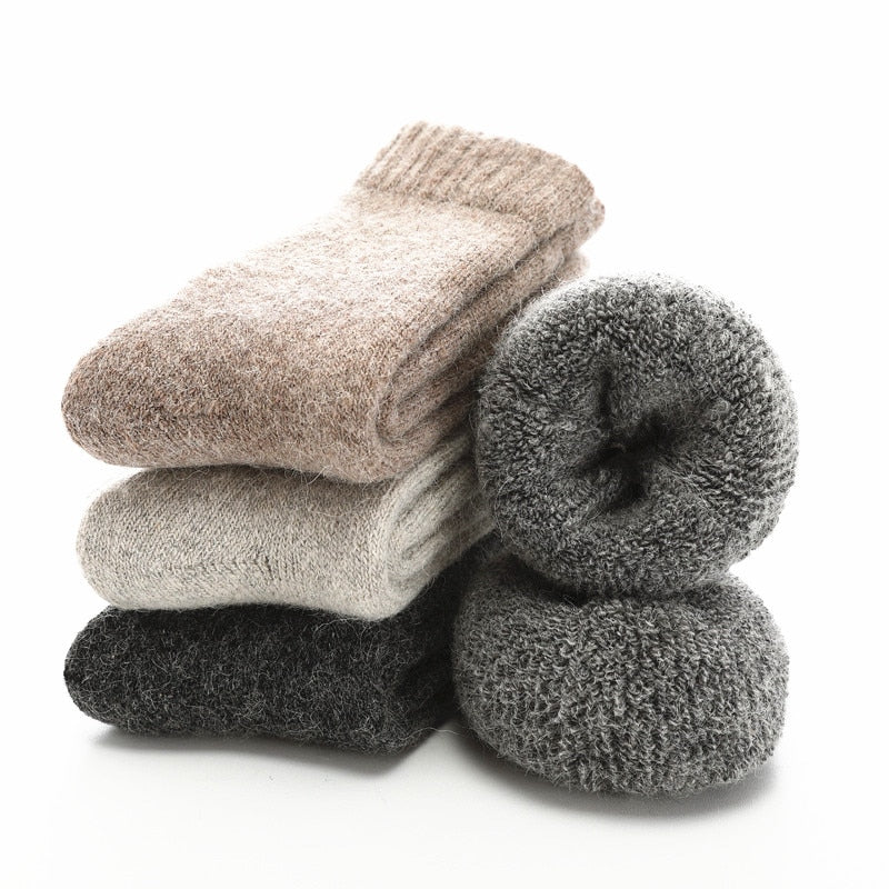 Socks Men Super Thicker Solid Sock Merino Wool Rabbit Socks Rswank