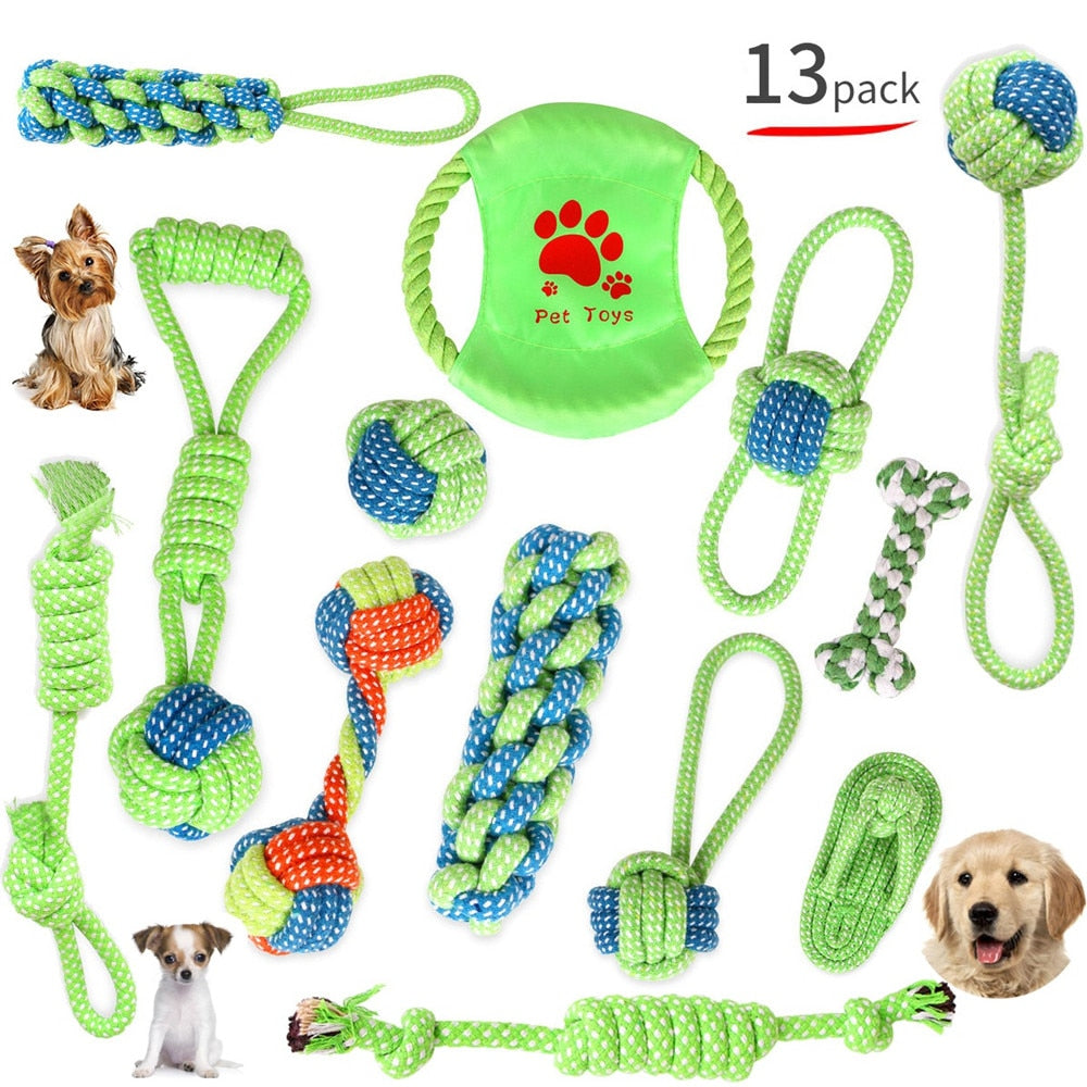 Indestructible Dog Chew Toys Durable Puppy Bite Toy Knitting Rope Teething Dog Toys for Small Large Dogs Aggressive Chewers Rswank