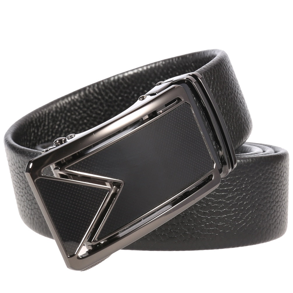 2023 Brand Simple Casual Men's Leather Belt Designer Luxury Cowhide Belt Ratchet High Quality Rswank