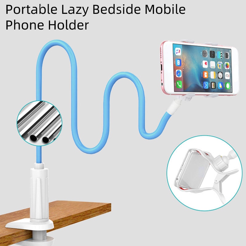 Universal Long Arm Phone Holder Flexible 360 Clip Desktop Mount Bracket Phone Stand Cell Phone Support For Bedroom KitchenParlor Rswank