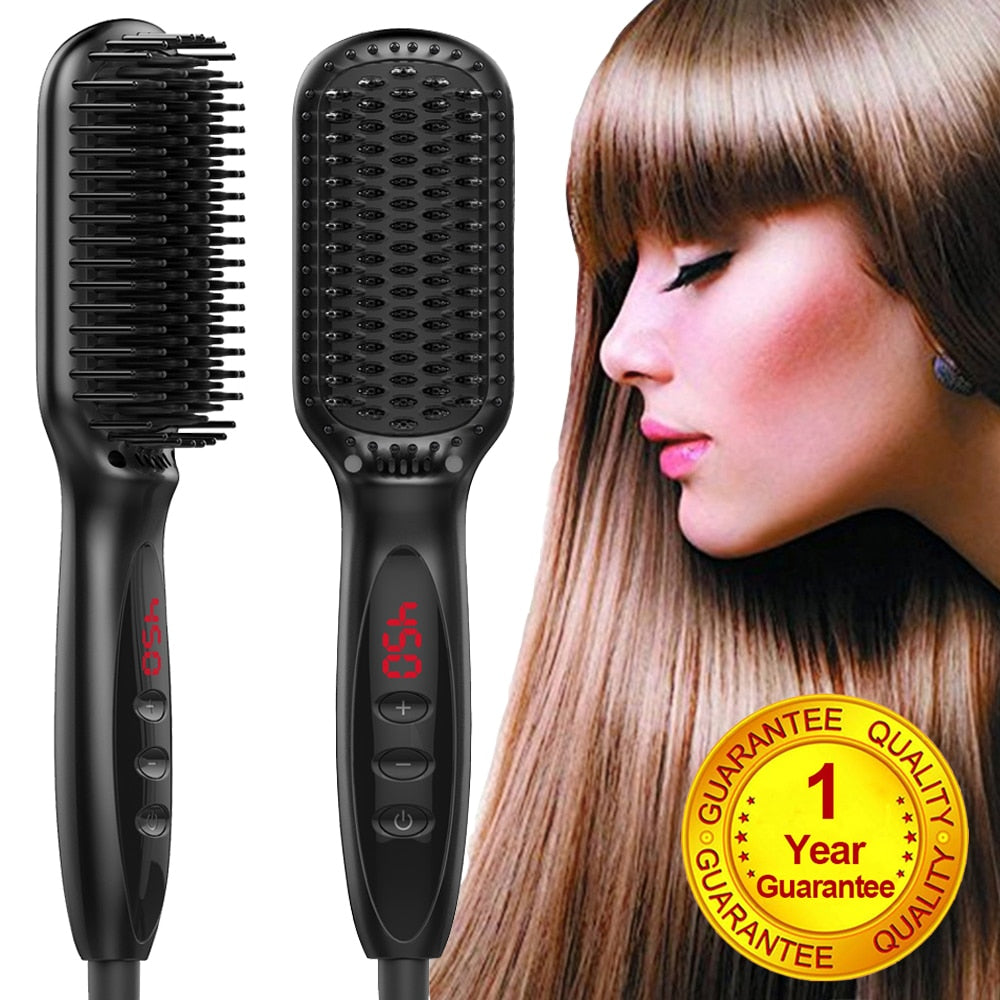 Hot Comb Hair Straighteners Brush Women Hair Styler