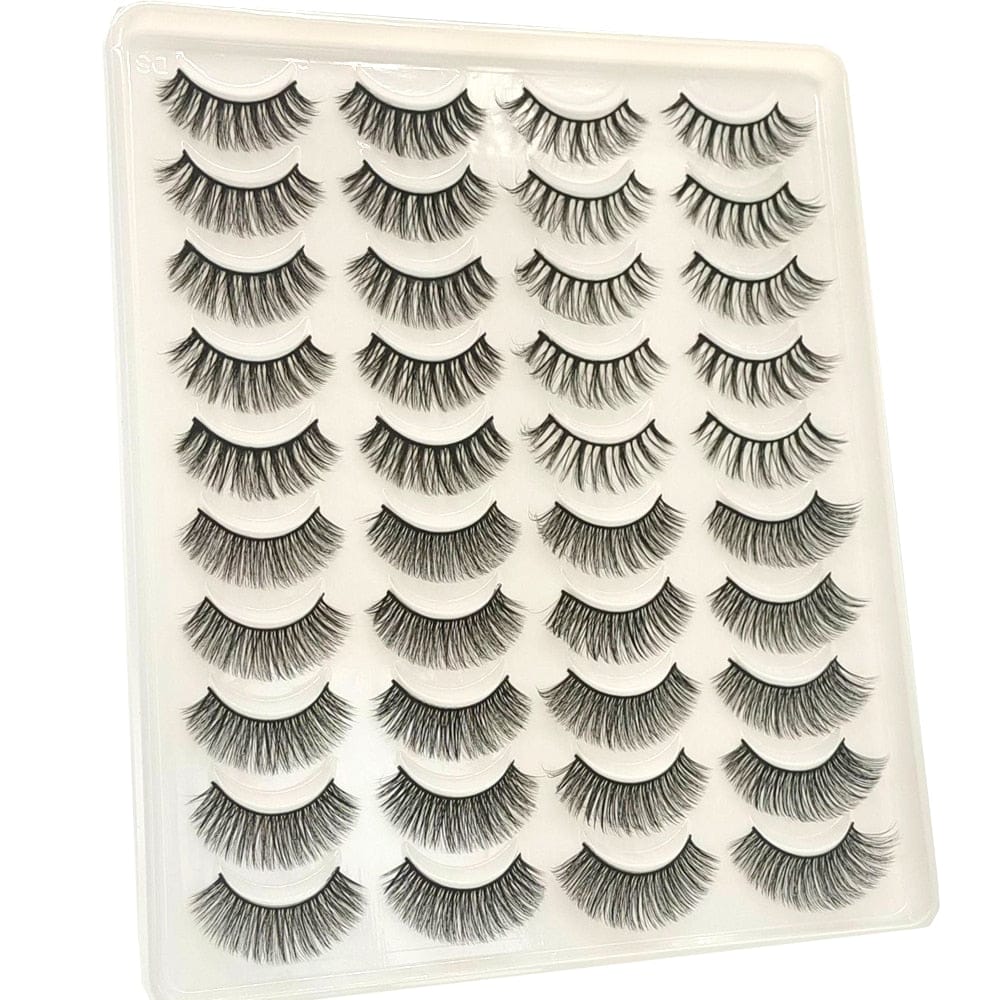 New 20 pairs natural false eyelashes fake lashes long makeup 3d mink eyelashes eyelash extension Rswank