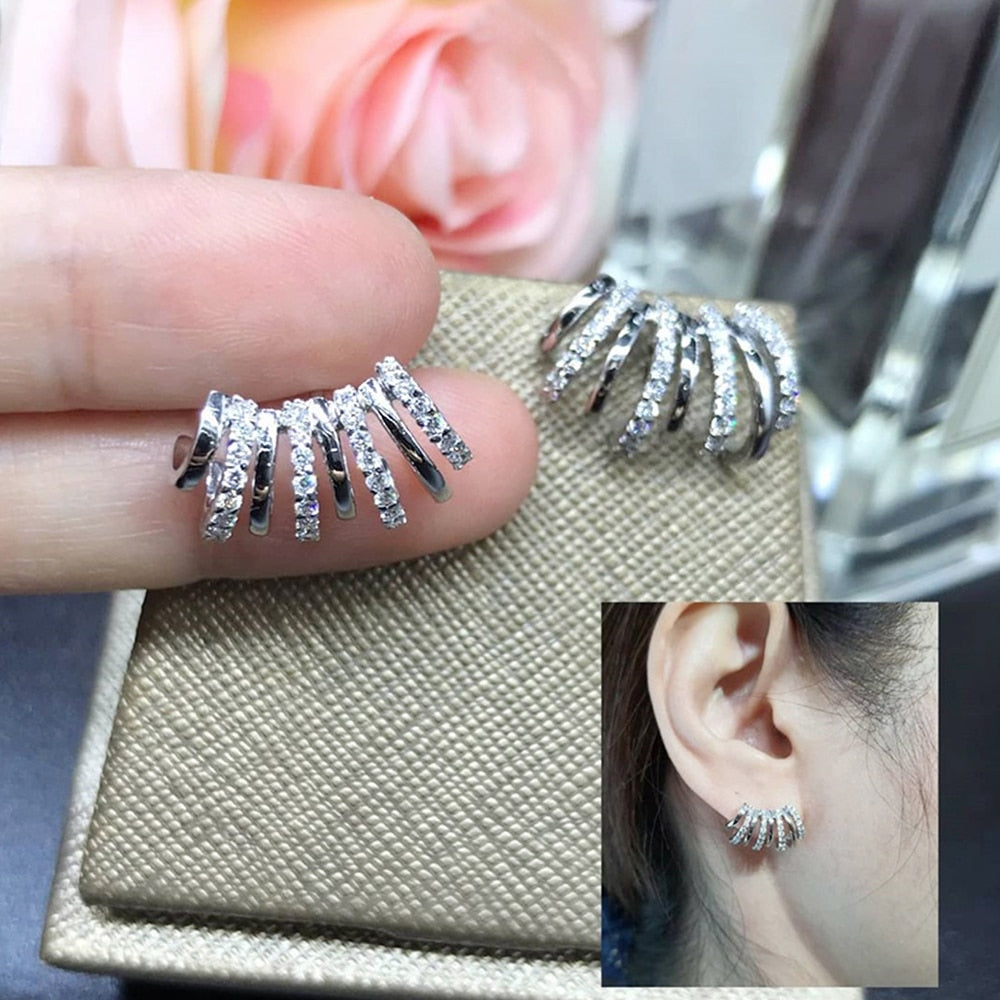 Silver Color Claws Stud Earrings Rswank