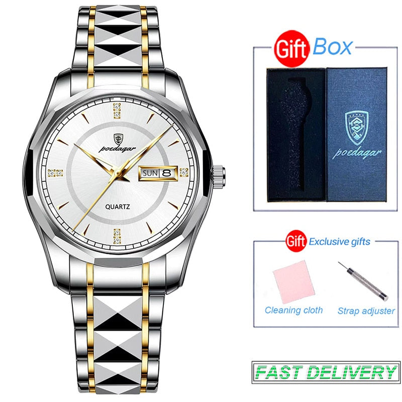 Stainless Steel Men Watch Luxury Brand Waterproof