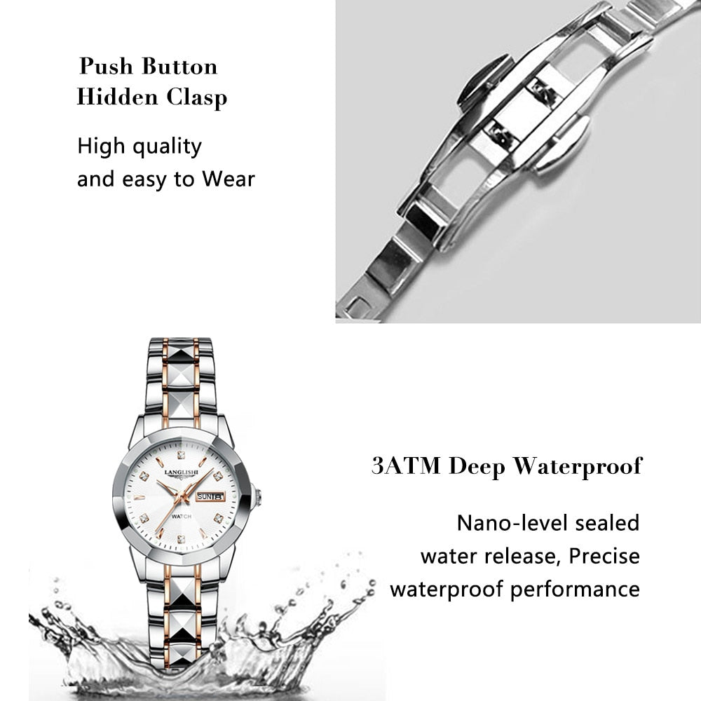 POEDAGAR Exquisite Minimalist Women Watch Luxury Fashion Stain Steel Ladies Waterproof Quartz Wristwatch Rswank