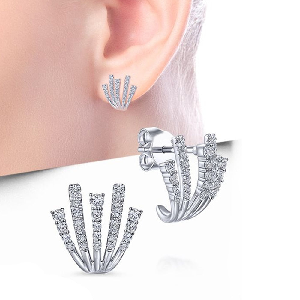 Silver Color Claws Stud Earrings Rswank