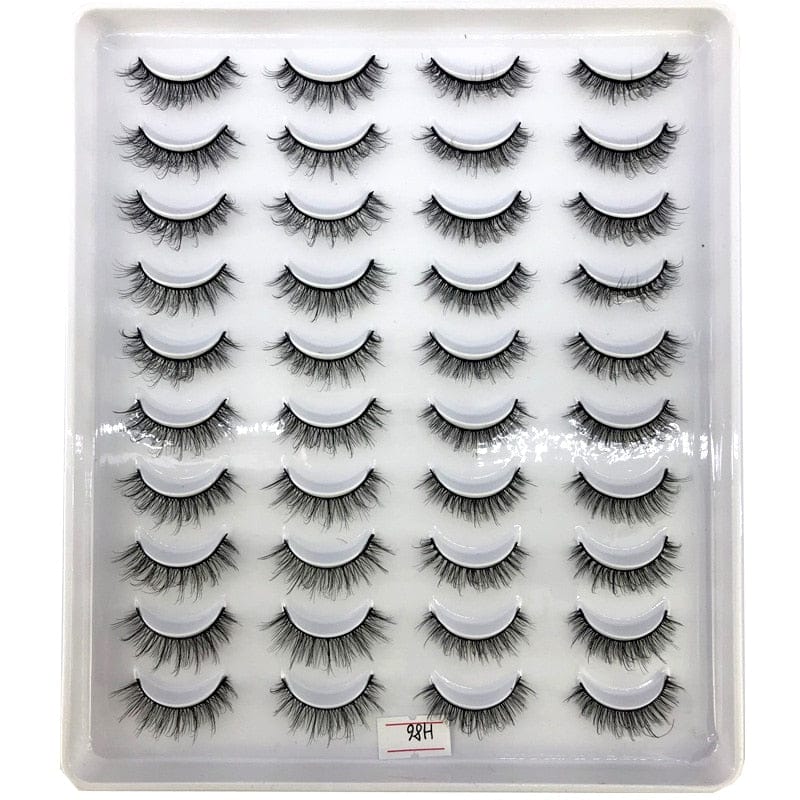 New 20 pairs natural false eyelashes fake lashes long makeup 3d mink eyelashes eyelash extension Rswank