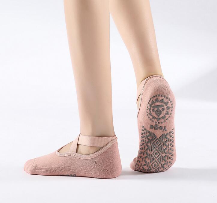 1 Pair Socks for Women Non-Slip Grips & Straps, Bandage Cotton Sock, Rswank