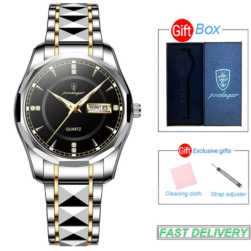 Stainless Steel Men Watch Luxury Brand Waterproof