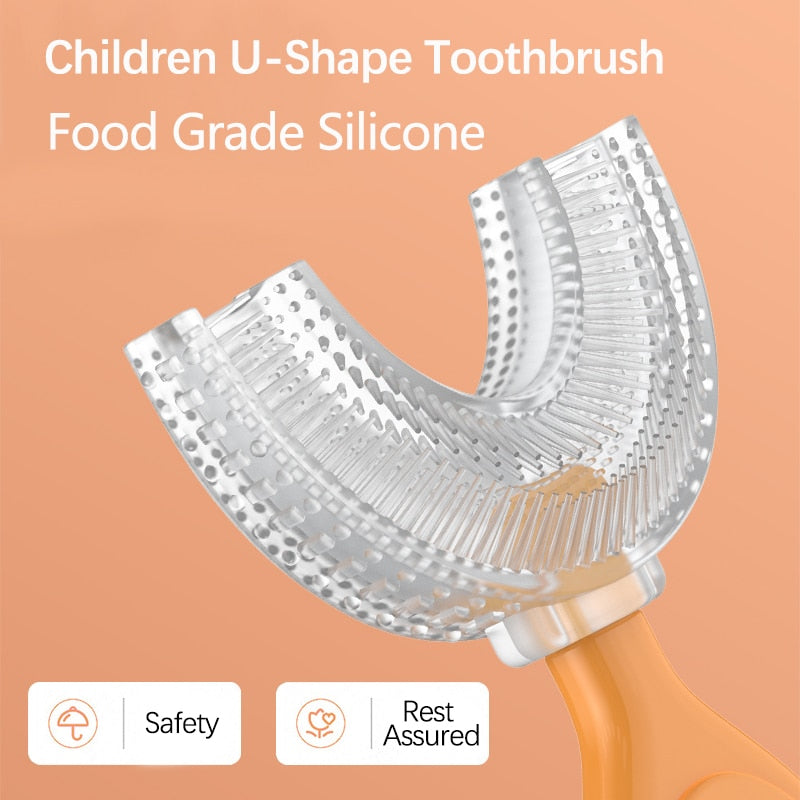 Silicone Baby Soft U-Shape Toothbrush Rswank